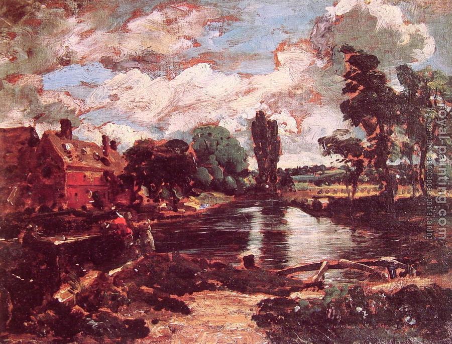 John Constable : Flatford Mill from the Lock